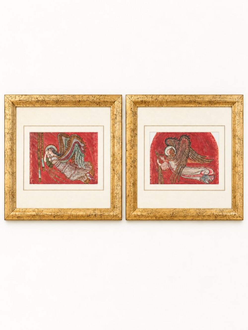 Centenari D'Arte Milano Angel Prints Pair Framed Wall Art Dekorative Vorbilder